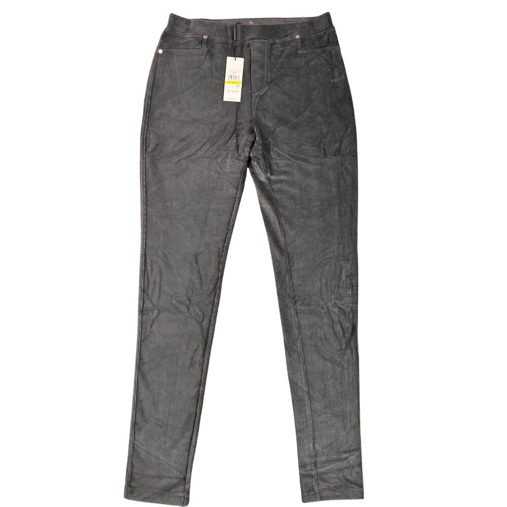 NWT Ck Calvin Klein Women’s Medium Ribbed Stretch Corduroy Leggings Gray